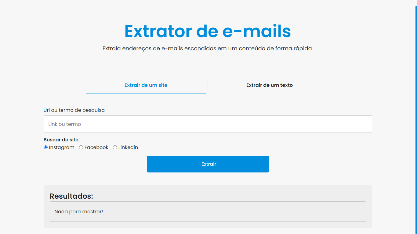 Extrator de e-mais